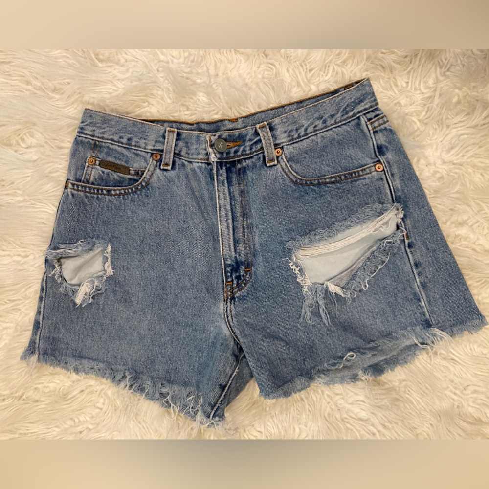 Vintage Calvin Klein Distressed Denim Shorts